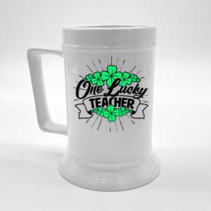 St. Patrick's Day One Lucky Teacher Beer Stein