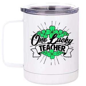 St. Patrick's Day One Lucky Teacher 12 oz Stainless Steel Tumbler Cup