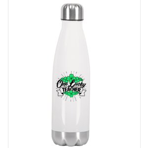 St. Patrick's Day One Lucky Teacher Stainless Steel Insulated Water Bottle