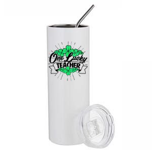 St. Patrick's Day One Lucky Teacher Stainless Steel Tumbler