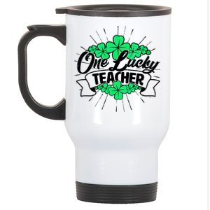 St. Patrick's Day One Lucky Teacher Stainless Steel Travel Mug