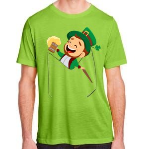 St. Patrick's Day Pocket Leprechaun Beer Adult ChromaSoft Performance T-Shirt