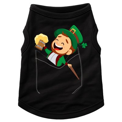 St. Patrick's Day Pocket Leprechaun Beer Doggie Tank