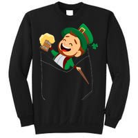 St. Patrick's Day Pocket Leprechaun Beer Sweatshirt