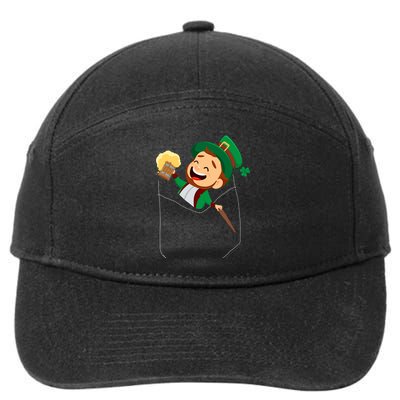 St. Patrick's Day Pocket Leprechaun Beer 7-Panel Snapback Hat