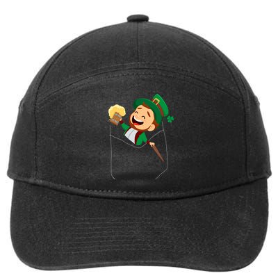 St. Patrick's Day Pocket Leprechaun Beer 7-Panel Snapback Hat