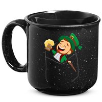 St. Patrick's Day Pocket Leprechaun Beer 15oz Campfire Ceramic Mug