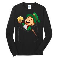 St. Patrick's Day Pocket Leprechaun Beer Tall Long Sleeve T-Shirt