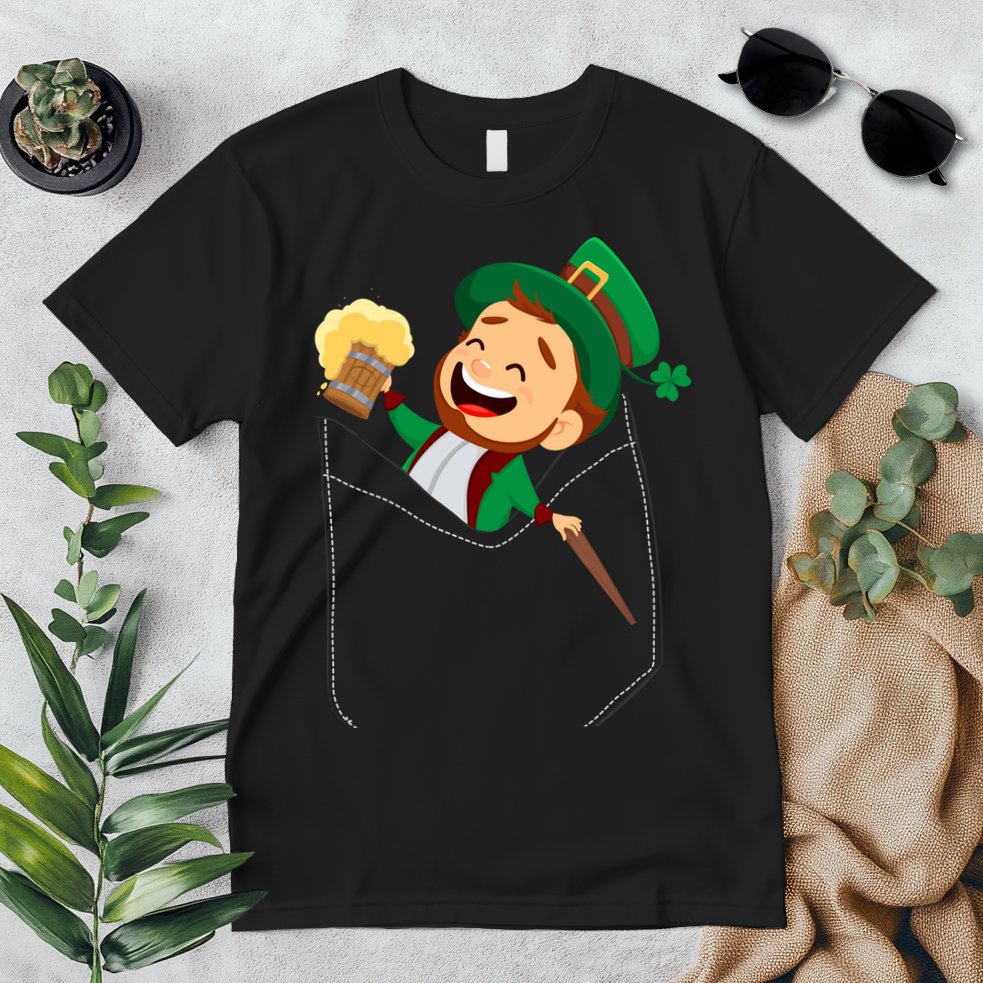 St. Patrick's Day Pocket Leprechaun Beer Premium T-Shirt