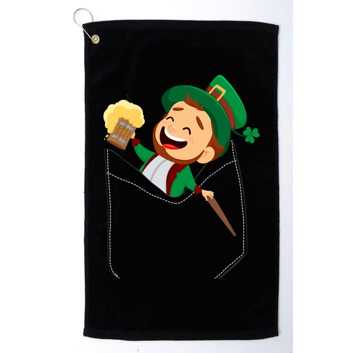St. Patrick's Day Pocket Leprechaun Beer Golf Towel