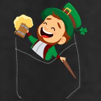 St. Patrick's Day Pocket Leprechaun Beer Golf Towel