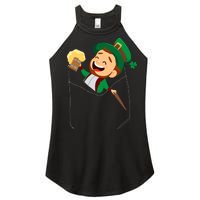 St. Patrick's Day Pocket Leprechaun Beer Women’s Perfect Tri Rocker Tank