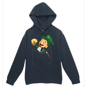 St. Patrick's Day Pocket Leprechaun Beer Urban Pullover Hoodie