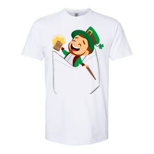 St. Patrick's Day Pocket Leprechaun Beer Softstyle CVC T-Shirt