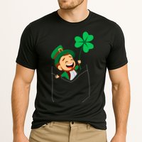 St. Patrick's Day Pocket Leprechaun Clover Performance Shirt
