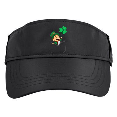 St. Patrick's Day Pocket Leprechaun Clover Adult Drive Performance Visor