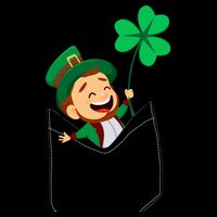 St. Patrick's Day Pocket Leprechaun Clover 16 in Basic Backpack