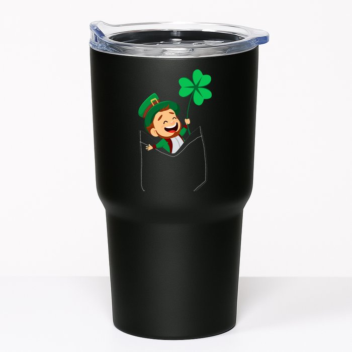 St. Patrick's Day Pocket Leprechaun Clover Tumbler