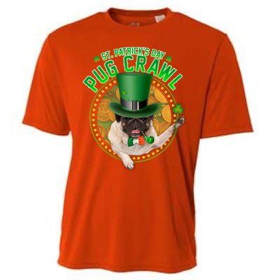 St. Patrick's Day Pug Crawl Funny Irish Pug Cooling Performance Crew T-Shirt