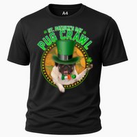 St. Patrick's Day Pug Crawl Funny Irish Pug Cooling Performance Crew T-Shirt