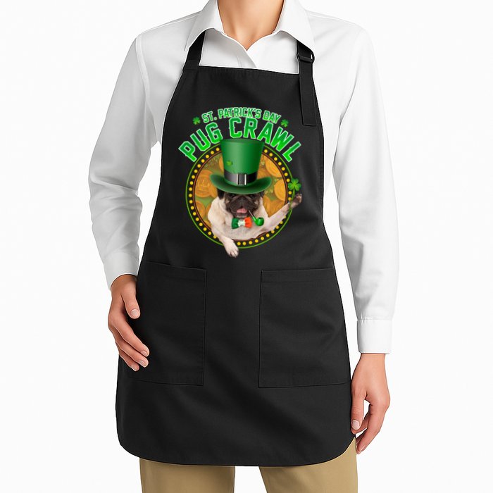 St. Patrick's Day Pug Crawl Funny Irish Pug Apron