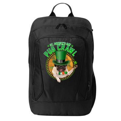 St. Patrick's Day Pug Crawl Funny Irish Pug City Backpack