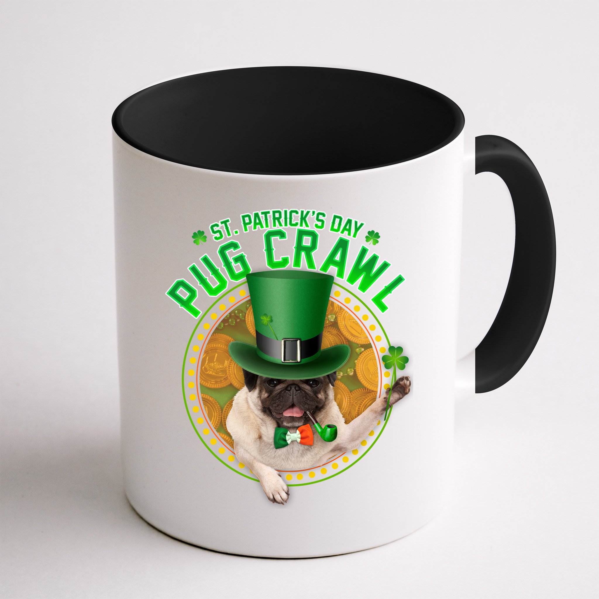St. Patrick's Day Pug Crawl Funny Irish Pug Mug