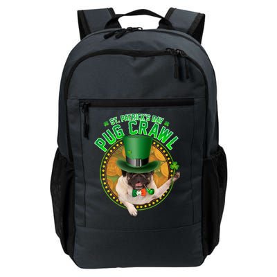 St. Patrick's Day Pug Crawl Funny Irish Pug Daily Commute Backpack