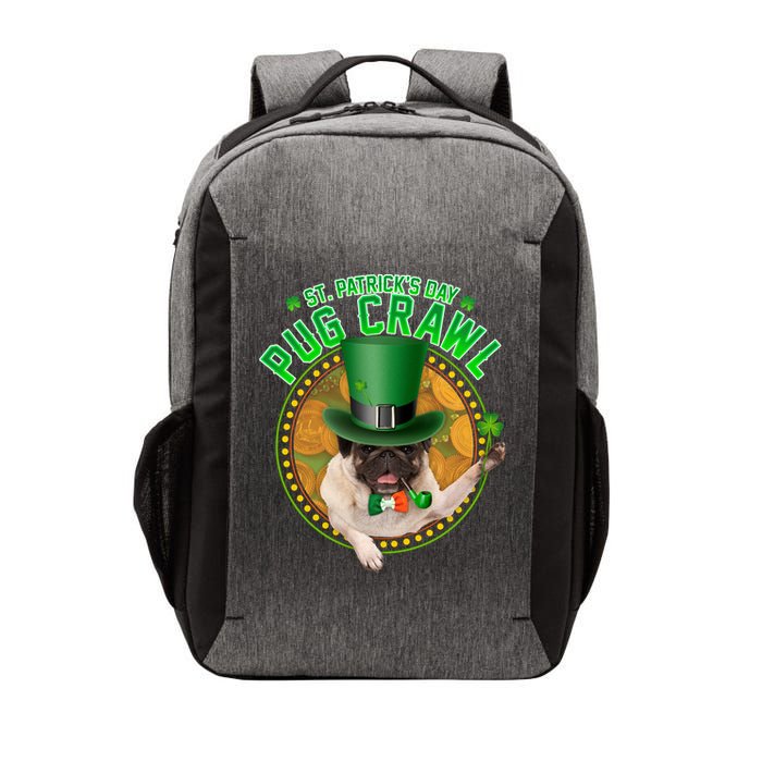 St. Patrick's Day Pug Crawl Funny Irish Pug Vector Backpack