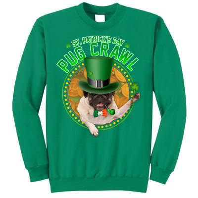 St. Patrick's Day Pug Crawl Funny Irish Pug Sweatshirt