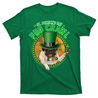 St. Patrick's Day Pug Crawl Funny Irish Pug T-Shirt