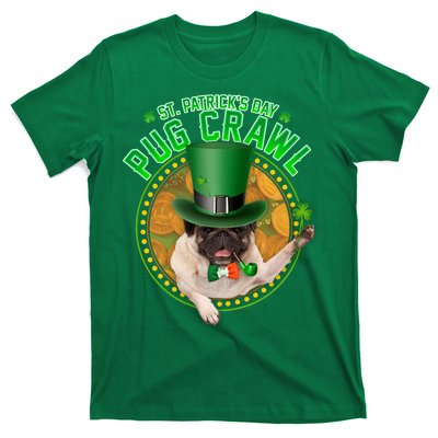 St. Patrick's Day Pug Crawl Funny Irish Pug T-Shirt