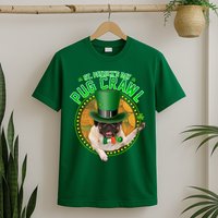 St. Patrick's Day Pug Crawl Funny Irish Pug T-Shirt