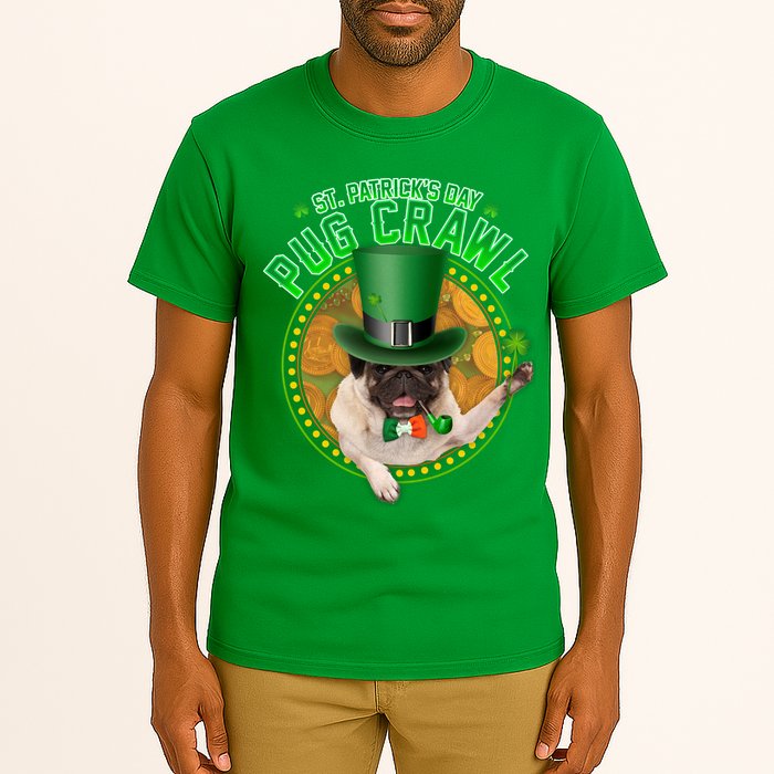 St. Patrick's Day Pug Crawl Funny Irish Pug Tall T-Shirt