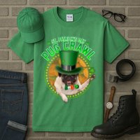 St. Patrick's Day Pug Crawl Funny Irish Pug Tall T-Shirt