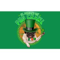 St. Patrick's Day Pug Crawl Funny Irish Pug Bumper Sticker