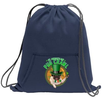 St. Patrick's Day Pug Crawl Funny Irish Pug Sweatshirt Cinch Pack Bag