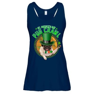 St. Patrick's Day Pug Crawl Funny Irish Pug Ladies Essential Flowy Tank