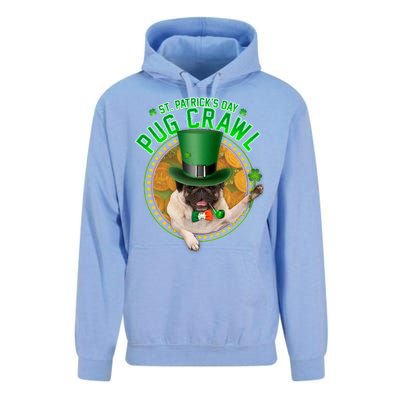 St. Patrick's Day Pug Crawl Funny Irish Pug Unisex Surf Hoodie