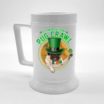 St. Patrick's Day Pug Crawl Funny Irish Pug Beer Stein