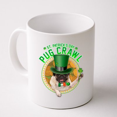 St. Patrick's Day Pug Crawl Funny Irish Pug Coffee Mug