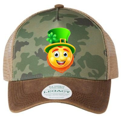 St. Patrick's Day Shamrock Leprechaun Emoji Smiley Legacy Tie Dye Trucker Hat