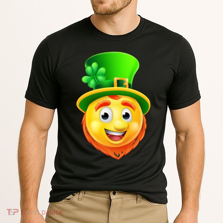 St. Patrick's Day Shamrock Leprechaun Emoji Smiley Performance Shirt