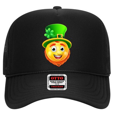 St. Patrick's Day Shamrock Leprechaun Emoji Smiley Trucker Hat