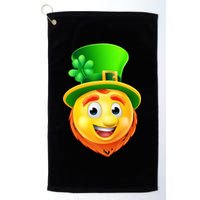 St. Patrick's Day Shamrock Leprechaun Emoji Smiley Golf Towel