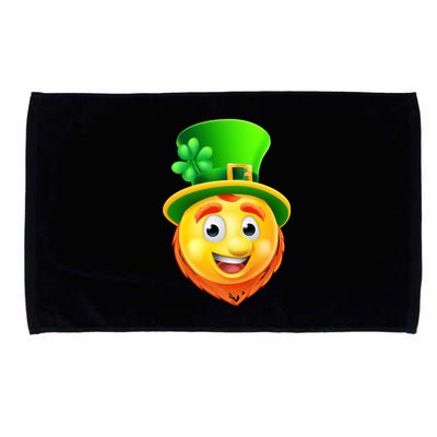 St. Patrick's Day Shamrock Leprechaun Emoji Smiley Microfiber Hand Towel