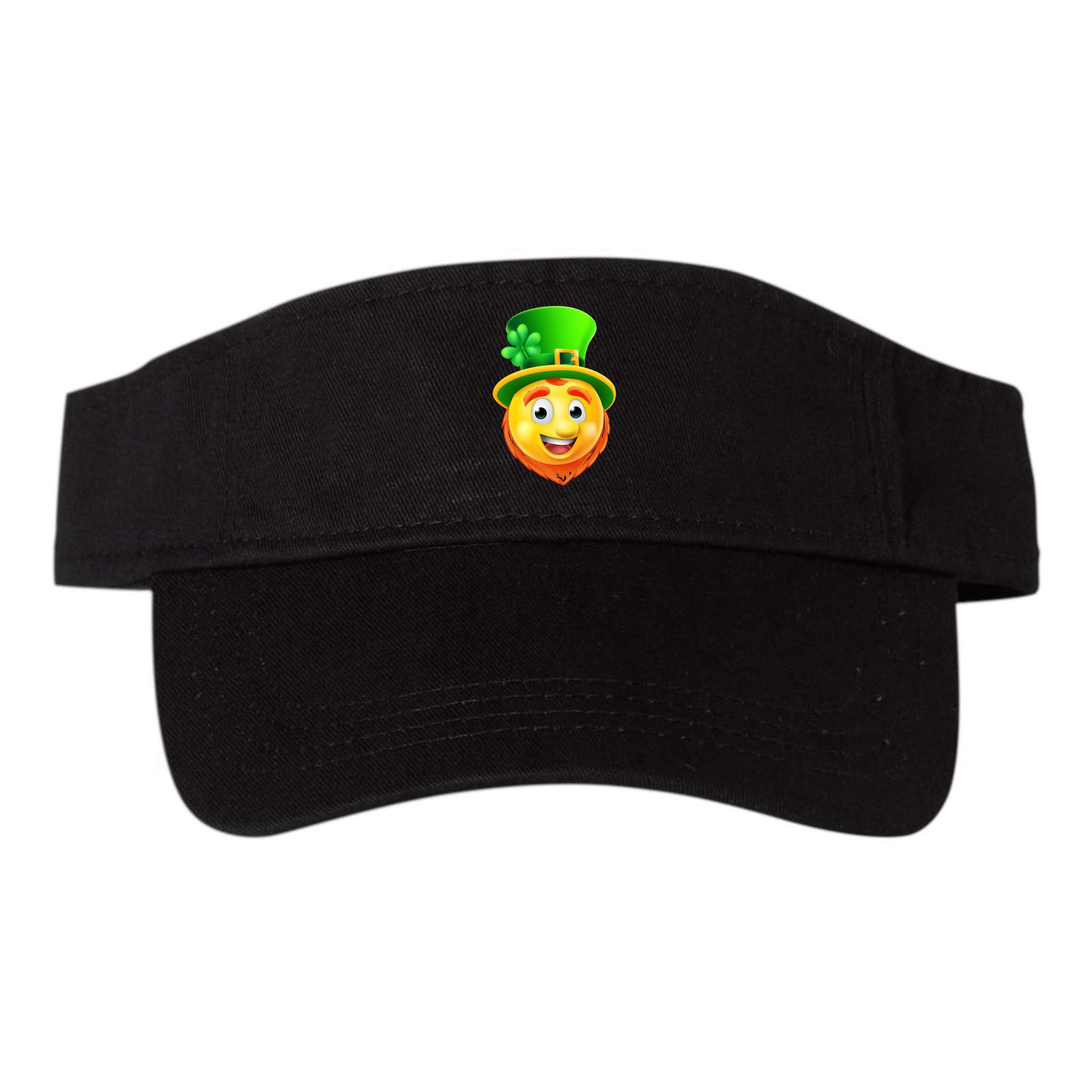 St. Patrick's Day Shamrock Leprechaun Emoji Smiley Visor