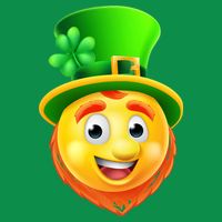 St. Patrick's Day Shamrock Leprechaun Emoji Smiley Long Sleeve Shirt