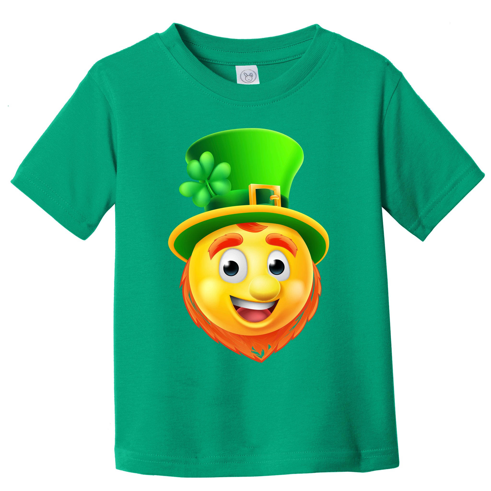 St. Patrick's Day Shamrock Leprechaun Emoji Smiley Toddler T-Shirt