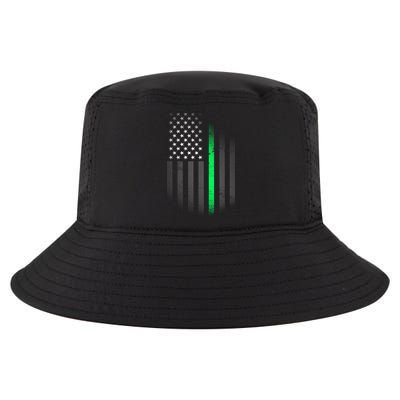 St. Patrick's Day Thin Green Line Flag Cool Comfort Performance Bucket Hat